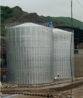 金堂粮食钢板仓的安装全过程不用热焊接